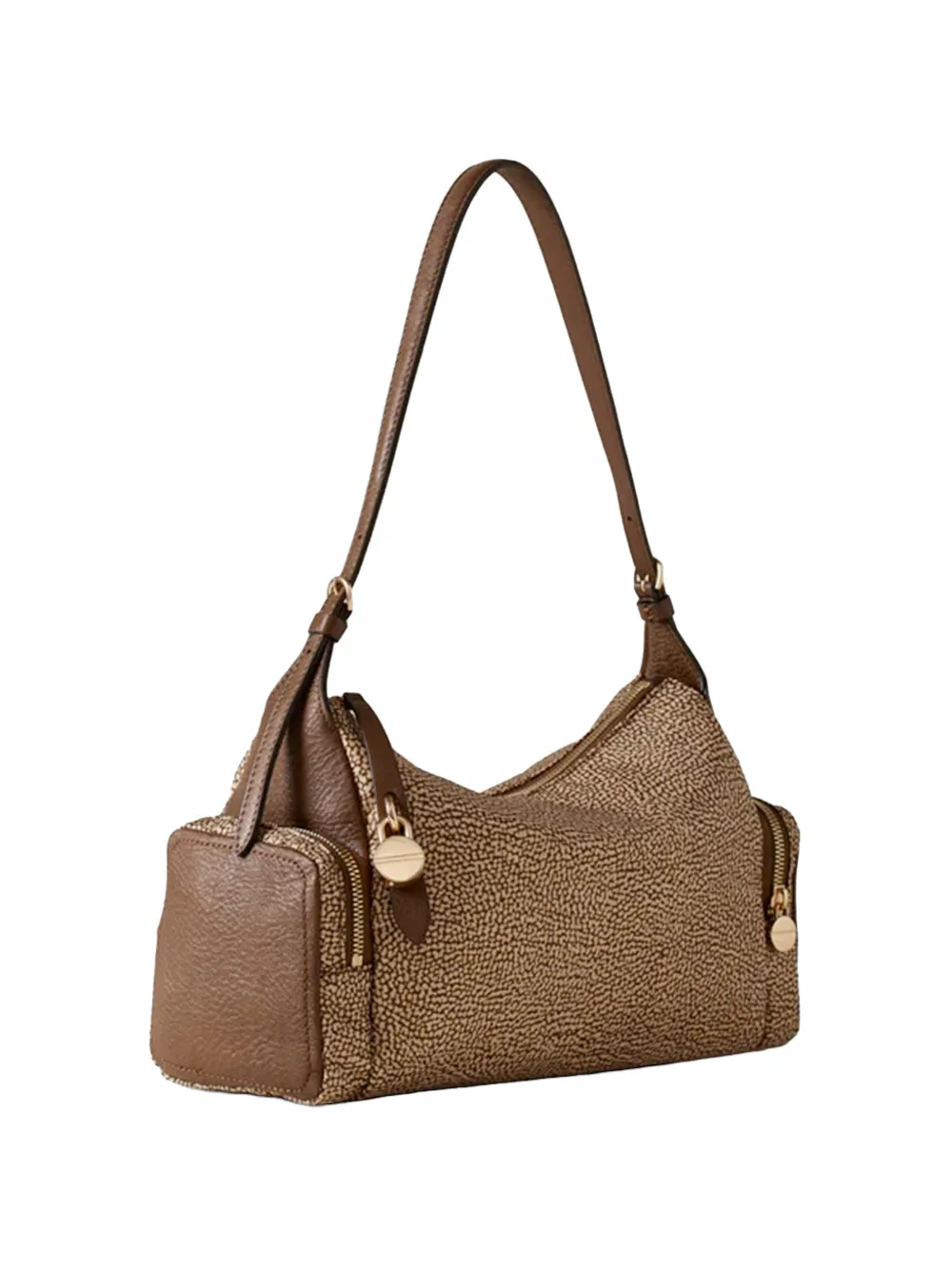 Borbonese Medium Poche Shoulder Bag In Neutral