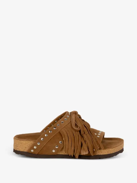 Elena Iachi fringed studded sandals