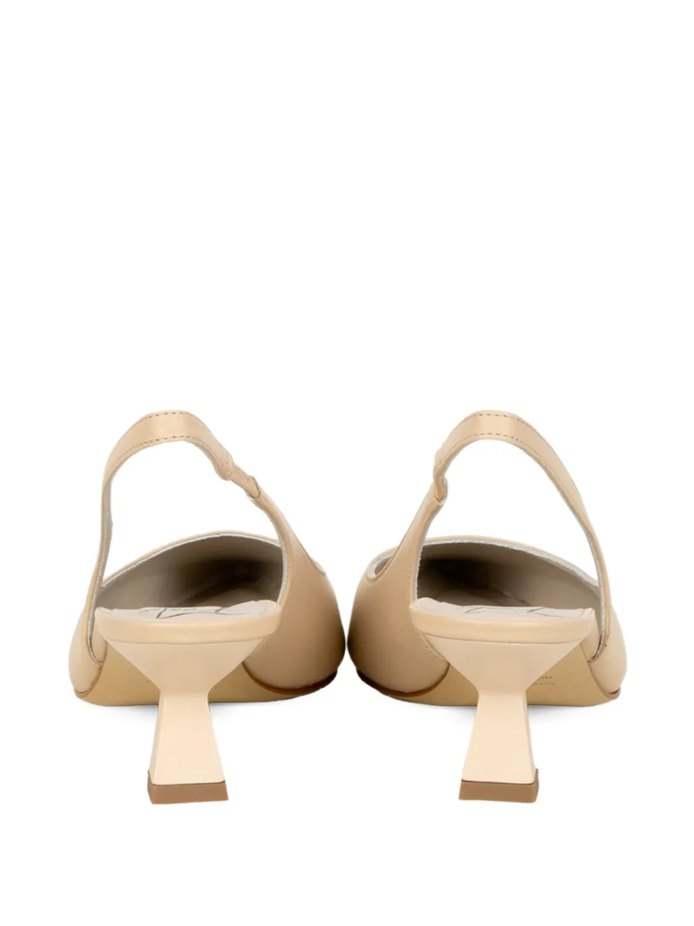 Roberto Festa Leren slingback pumps Beige