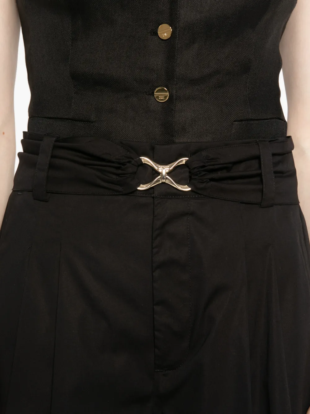TWINSET Broek met wijde pijpen Zwart