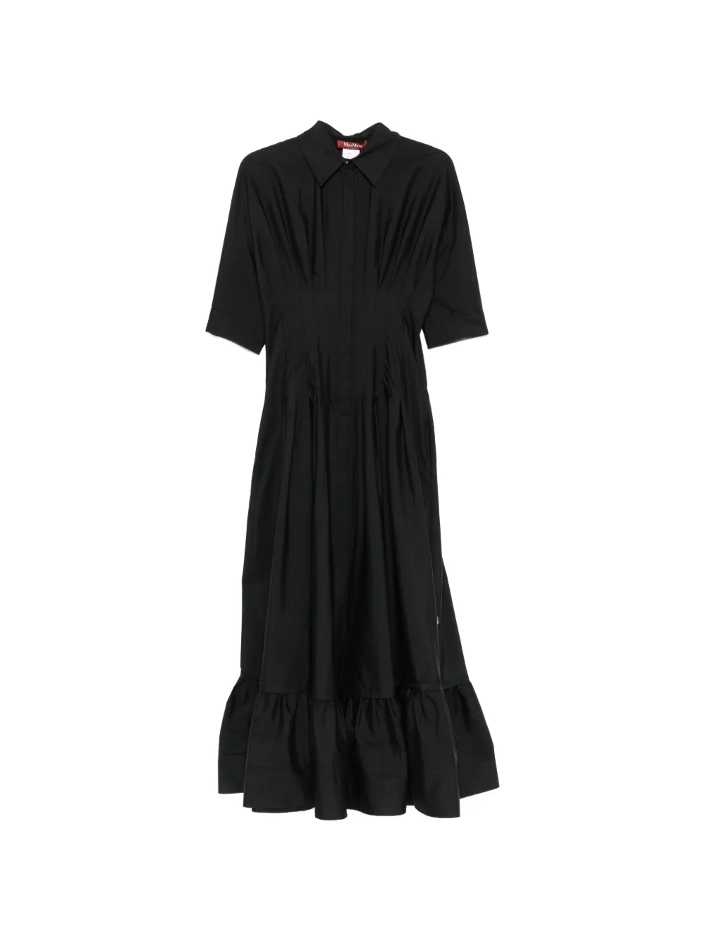 Max Mara cotton short-sleeve maxi dress - Nero