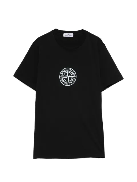 Stone Island Junior playera con logo estampado