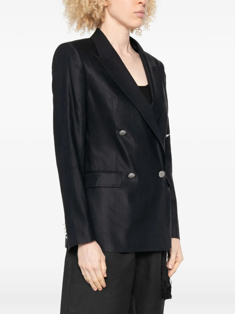 Tagliatore Blazer met dubbele rij knopen Zwart