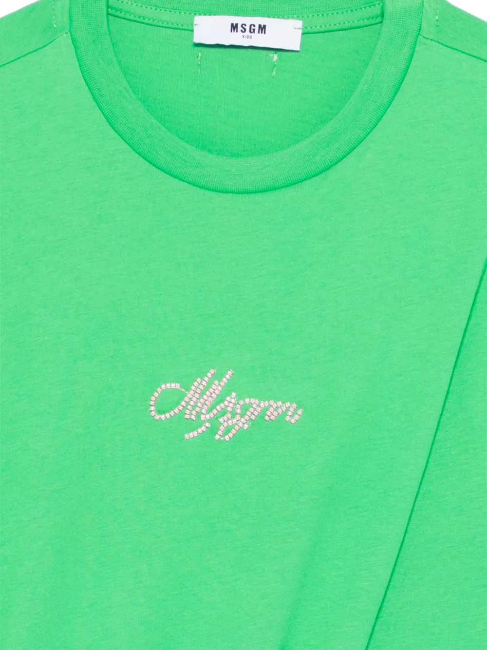 MSGM Kids T-shirt verfraaid met logo Groen