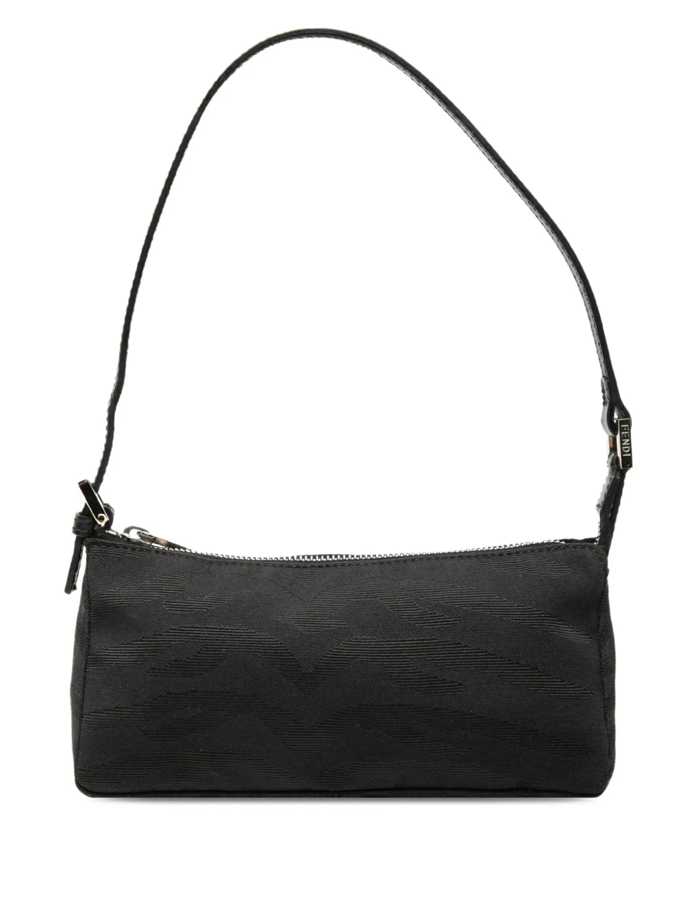 Fendi Pre-Owned 2000-2010 Zebra Print Canvas Pochette shoulder bag - Nero