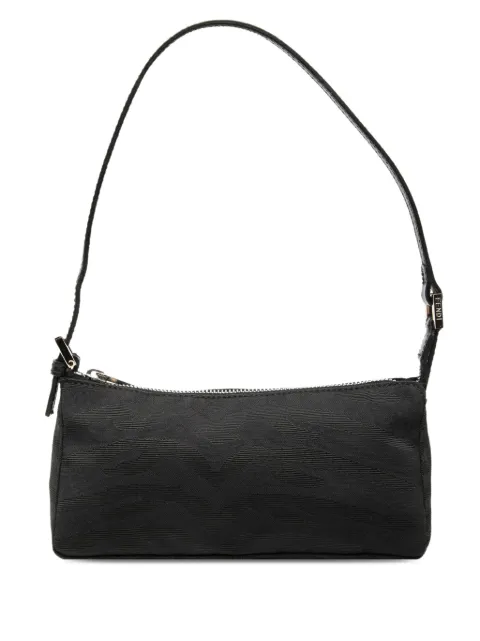 Fendi Pre-Owned 2000-2010 Zebra Print Canvas Pochette shoulder bag