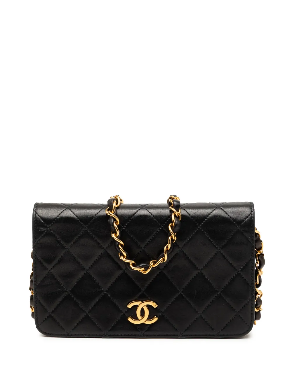 CHANEL Pre-Owned 1997-1999 Small CC Quilted Lambskin Full Single Flap crossbody bag - Nero