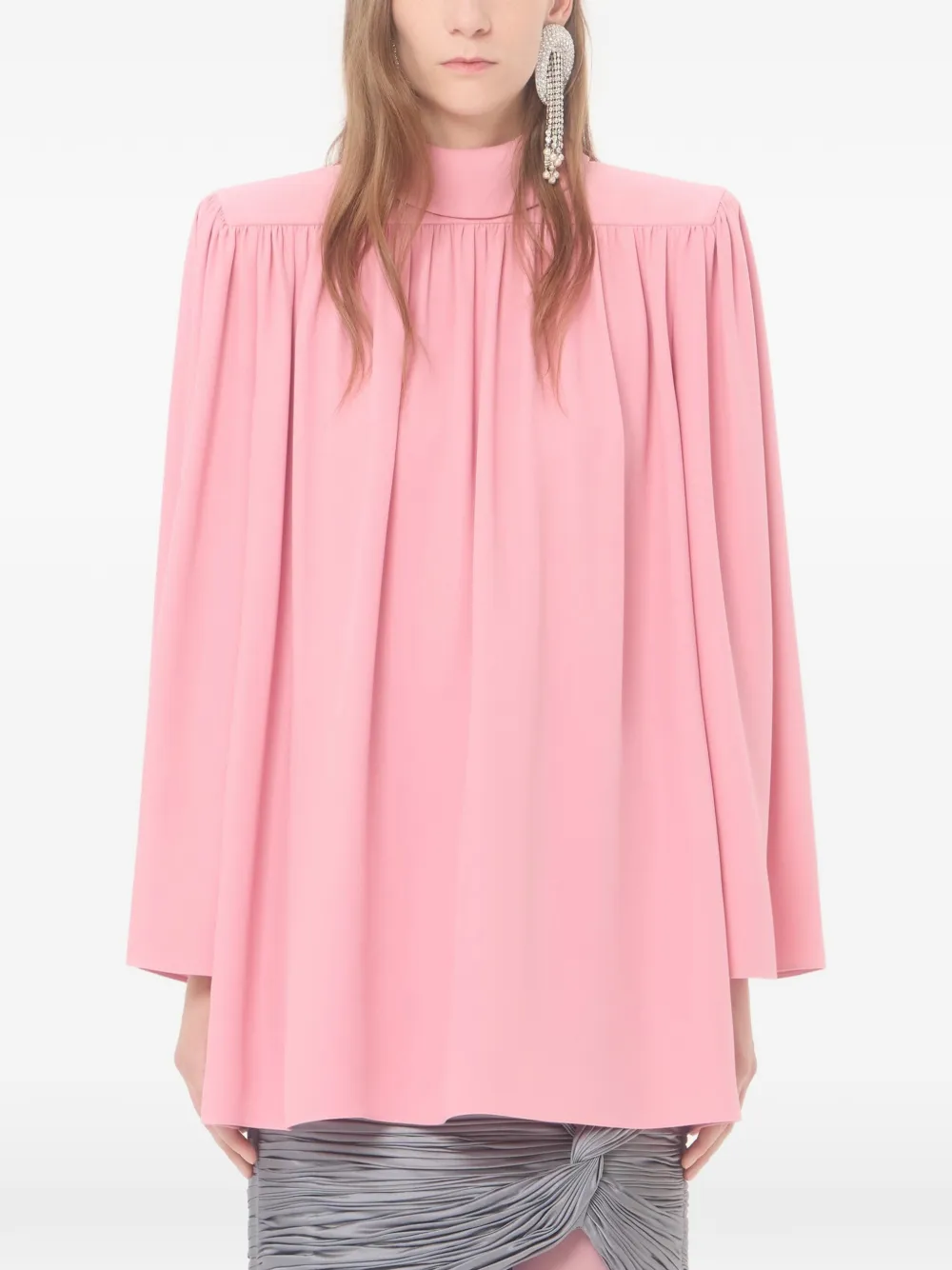 Valentino Garavani Cady Couture geplooide top Roze
