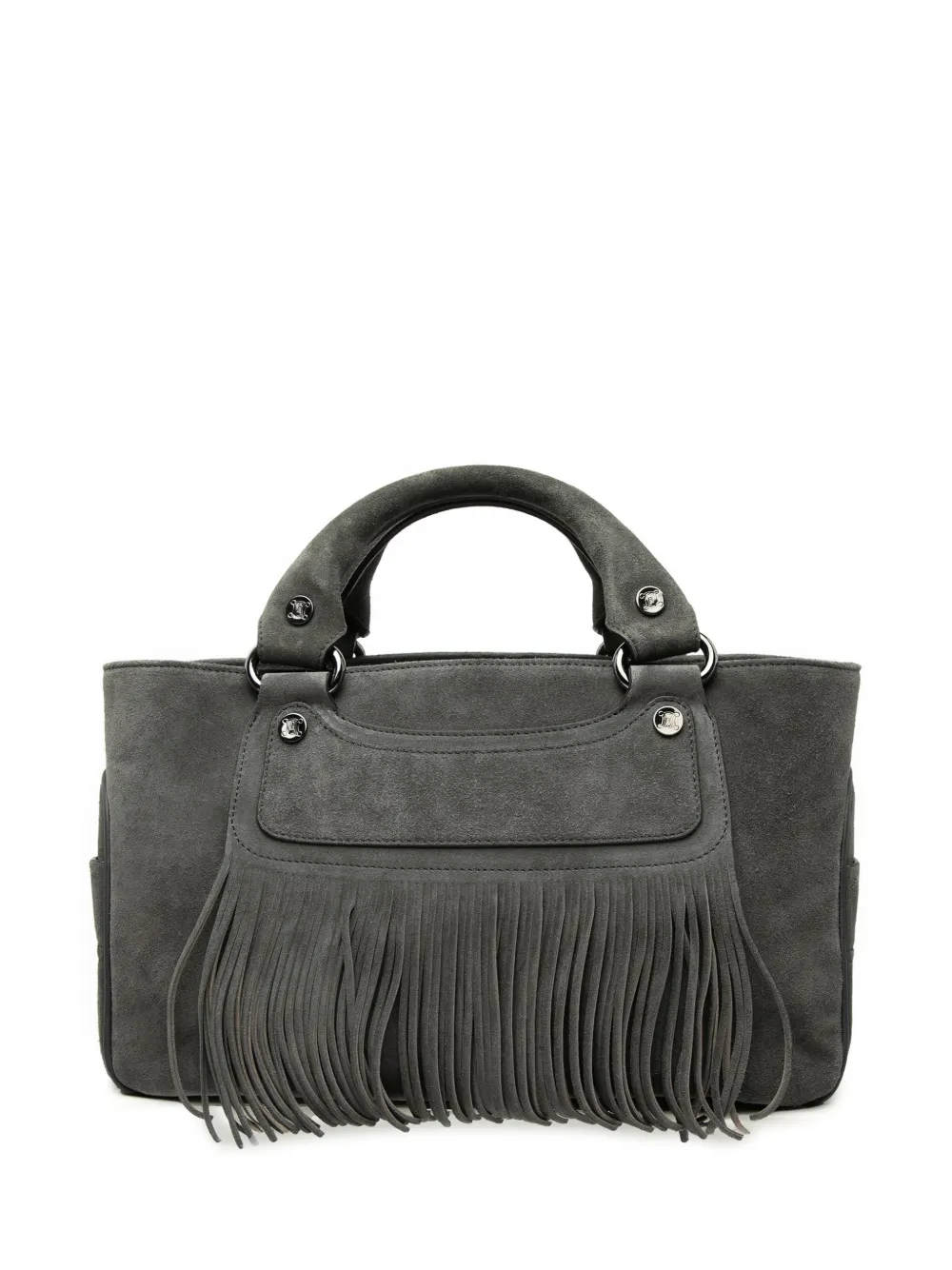 Celine Pre-Owned 20th Century Suede Boogie Fringe handbag - Grigio