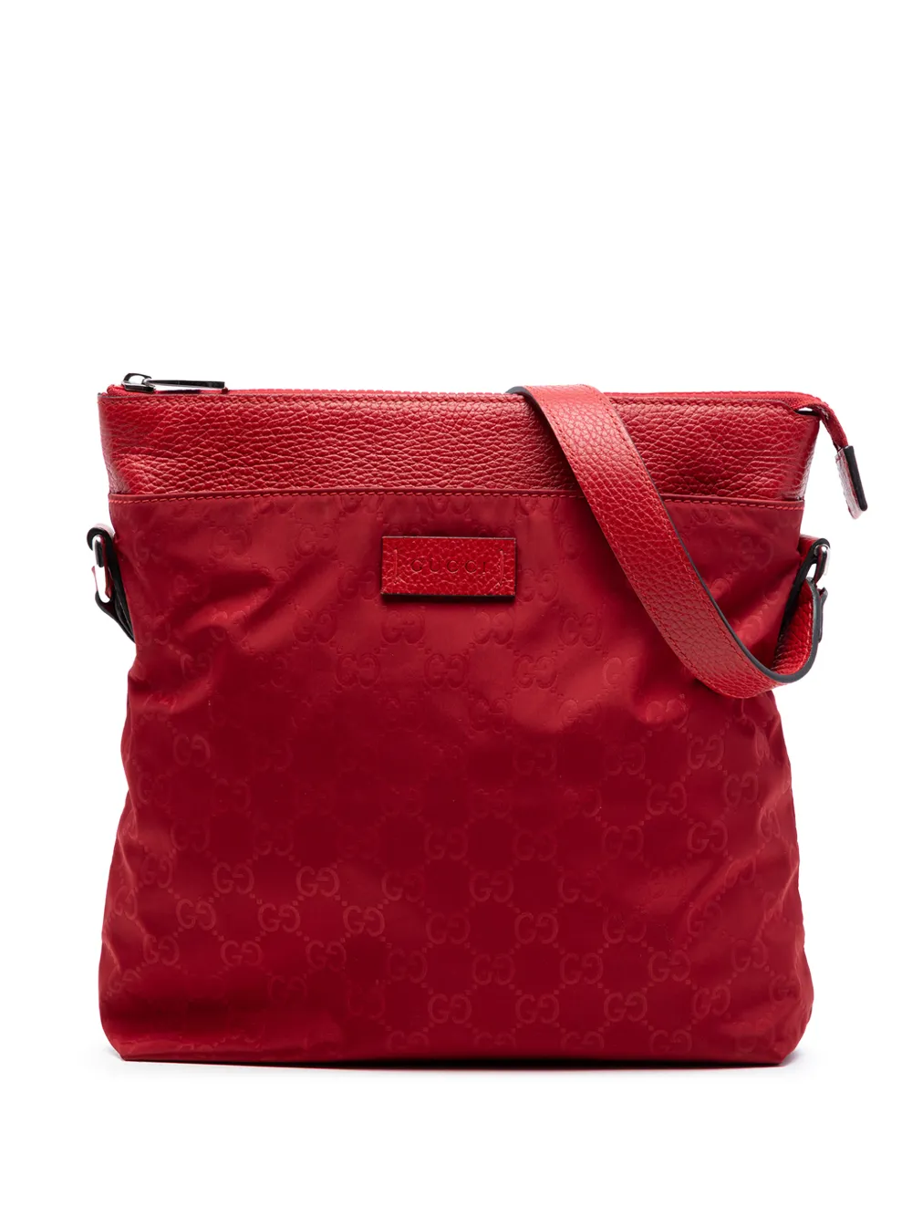 Gucci Pre-Owned 2016-2026 GG Nylon Flat Messenger Bag crossbody bag - Rosso