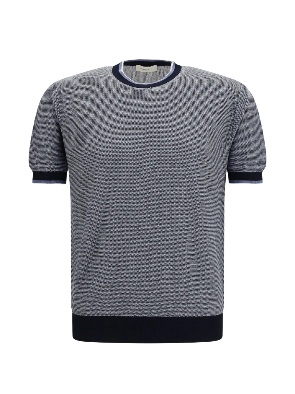Piacenza Cashmere cotton short-sleeve sweater - Blu