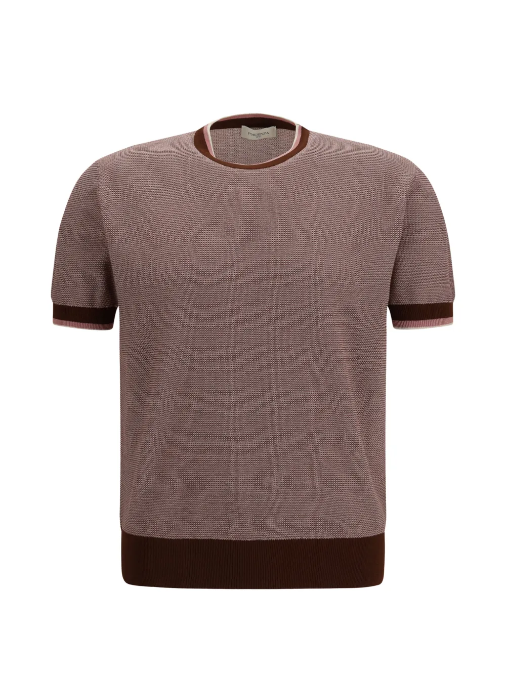 Piacenza Cashmere cotton short sleeve sweater - Marrone