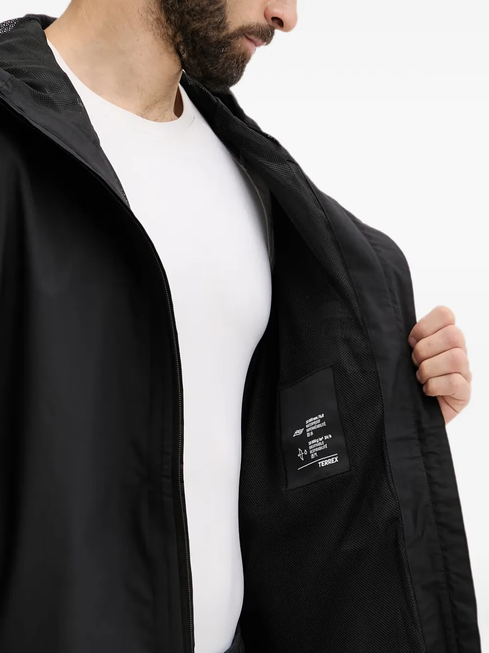 adidas Terrex jack met capuchon Zwart