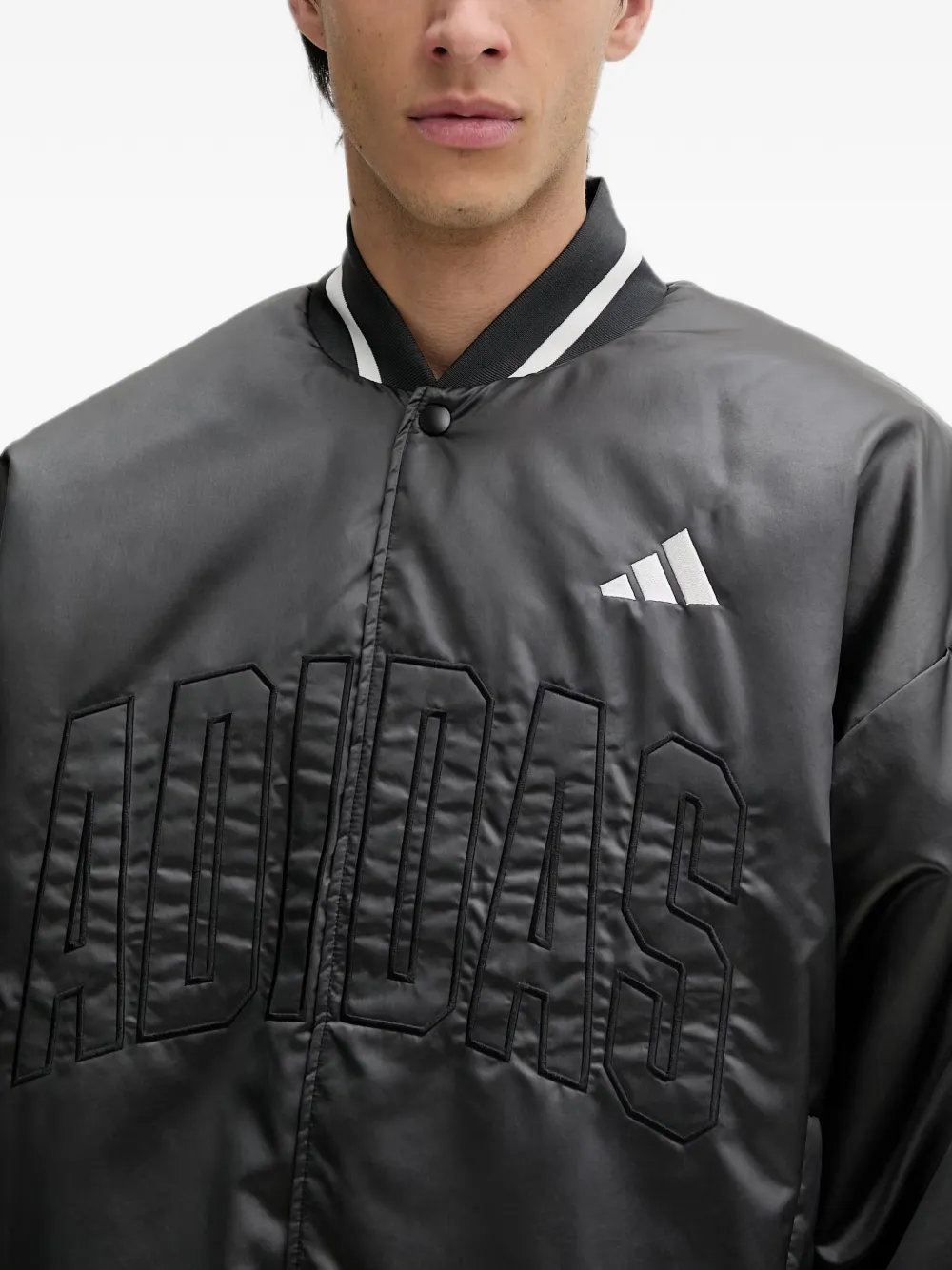 adidas Stadium bomberjack met geborduurd logo Zwart