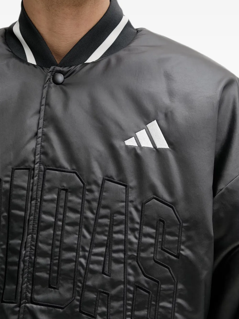 adidas Stadium bomberjack met geborduurd logo Zwart