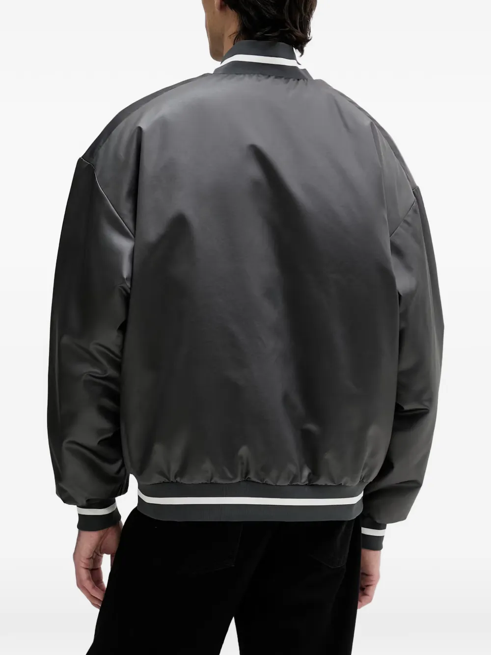 adidas Stadium bomberjack met geborduurd logo Zwart
