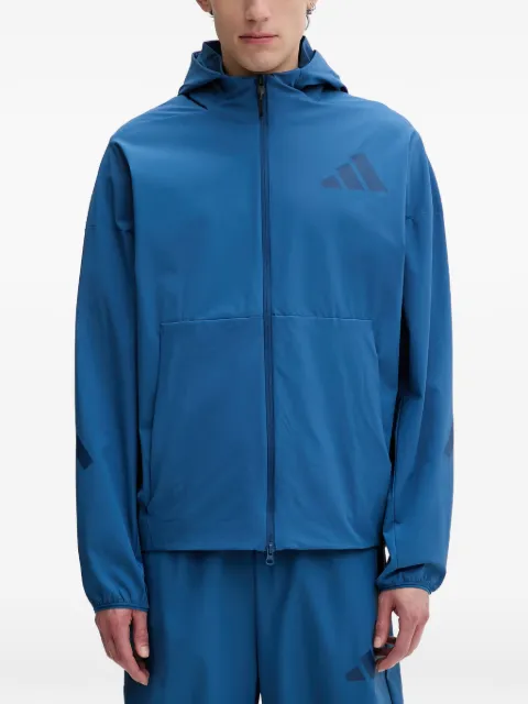 adidas Z.N.E. logo-print zip-up hoodie
