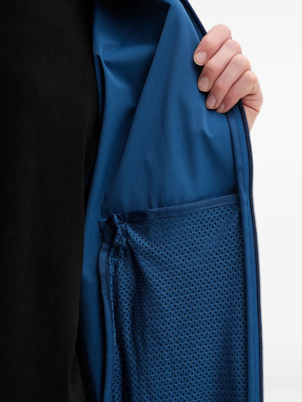adidas Z.N.E. hoodie met logo-print en rits Blauw
