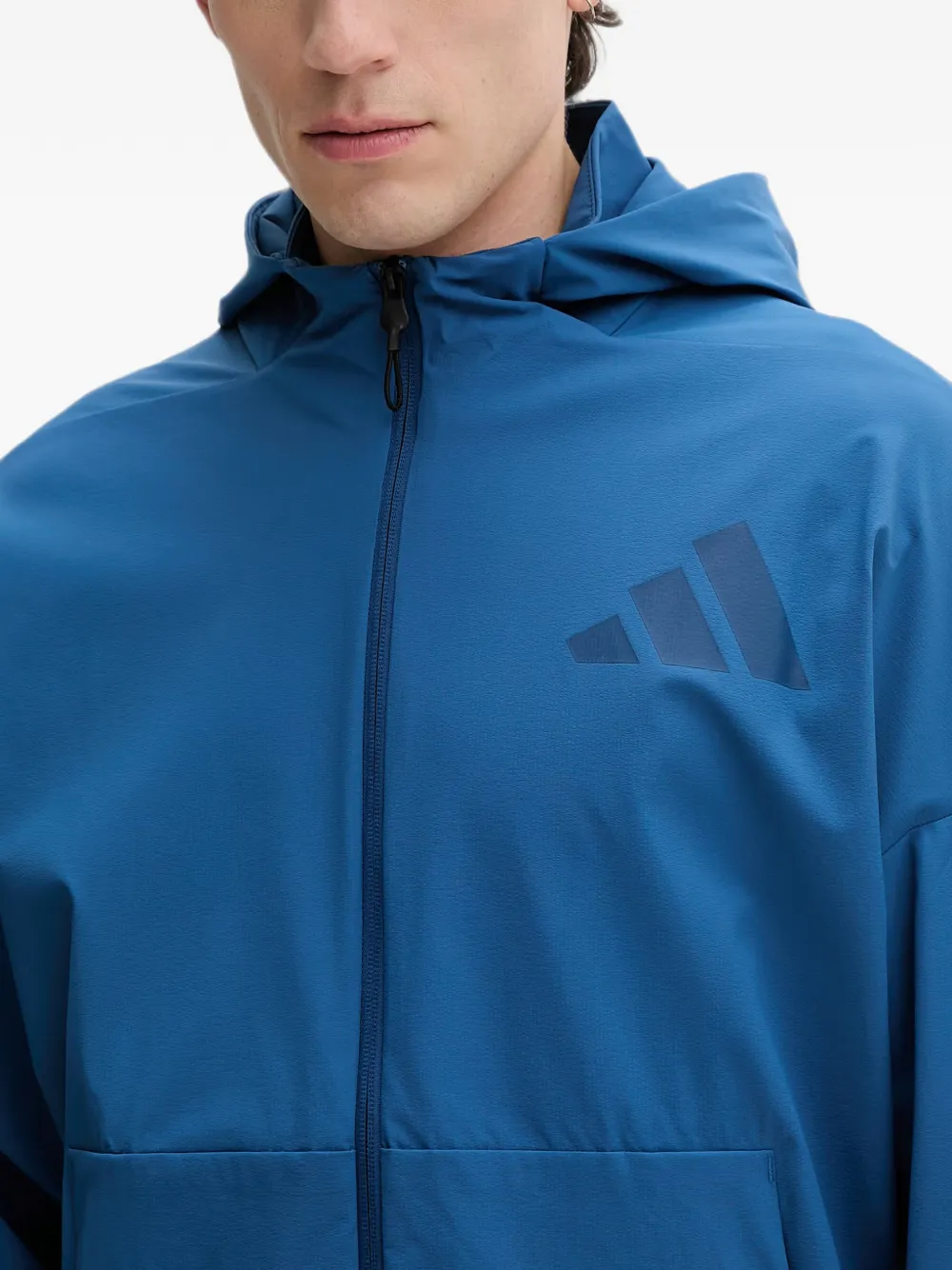 adidas Z.N.E. hoodie met logo-print en rits Blauw