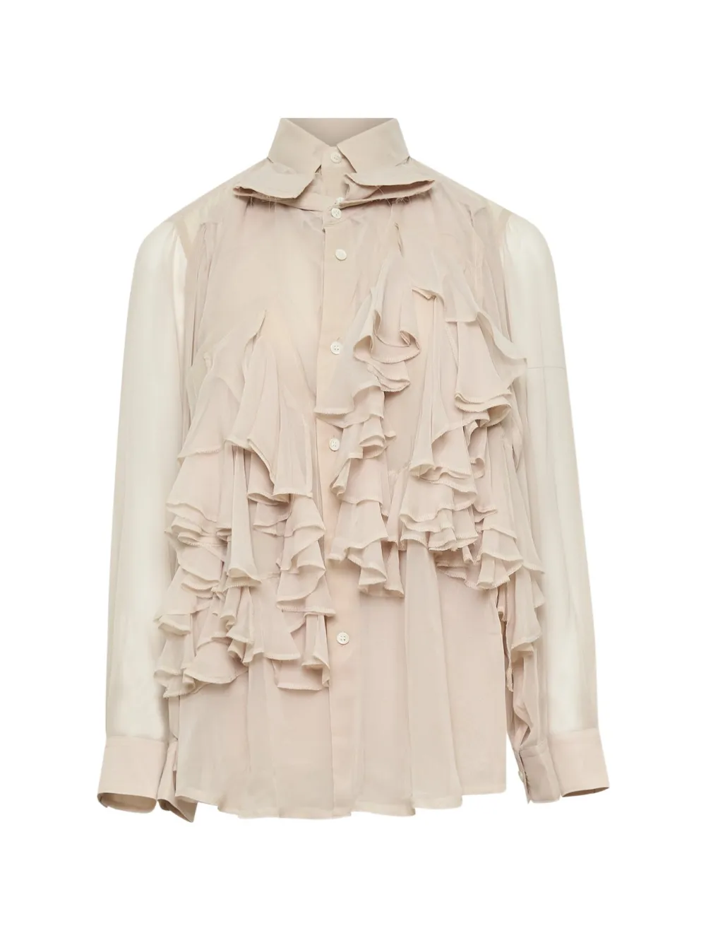 Comme Des Garçons ruffled blouse - Toni neutri