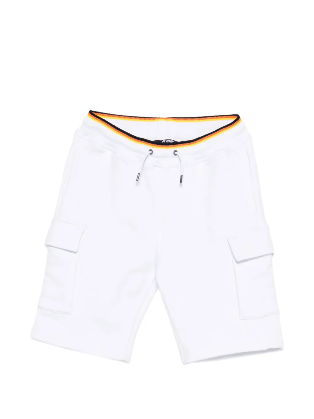 K-Way cargo-pocket drawstring shorts - Bianco
