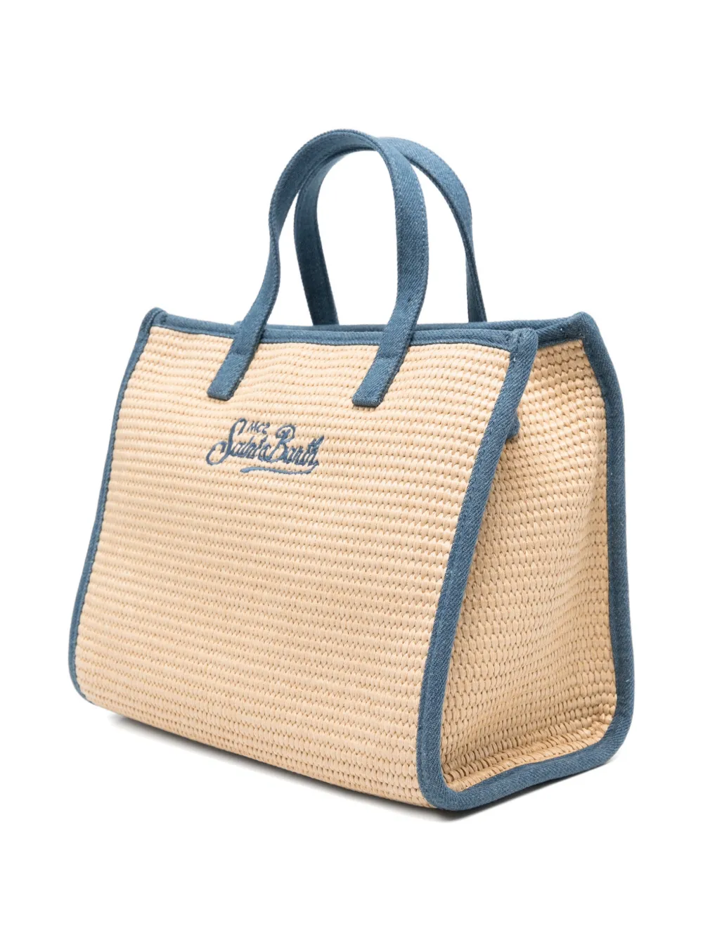 MC2 Saint Barth Shopper met geborduurd logo Beige