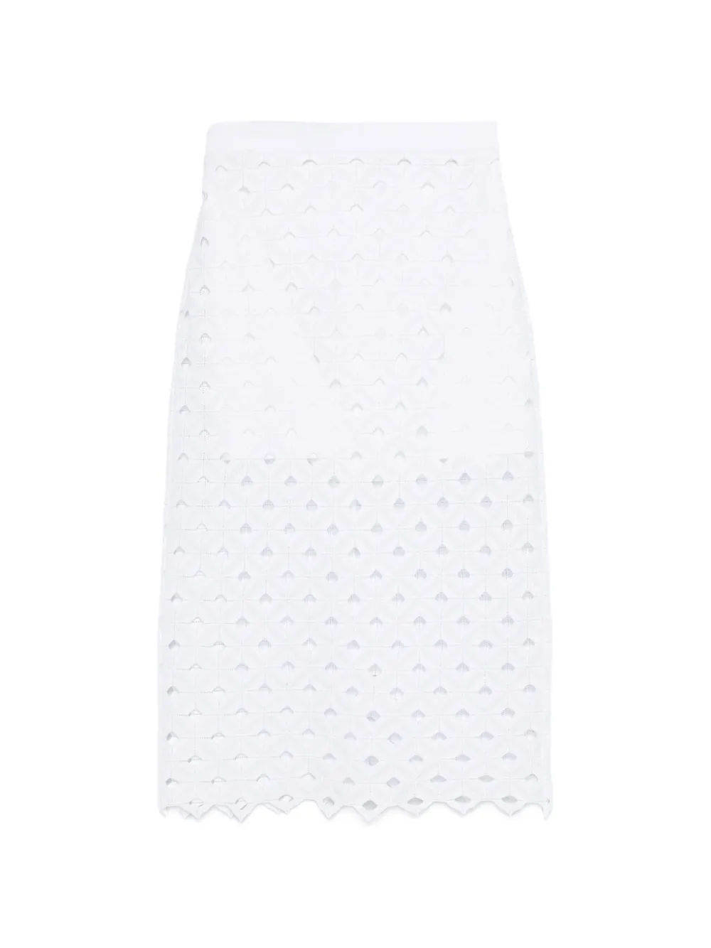 Max Mara Zorro cut-out midi skirt - Bianco