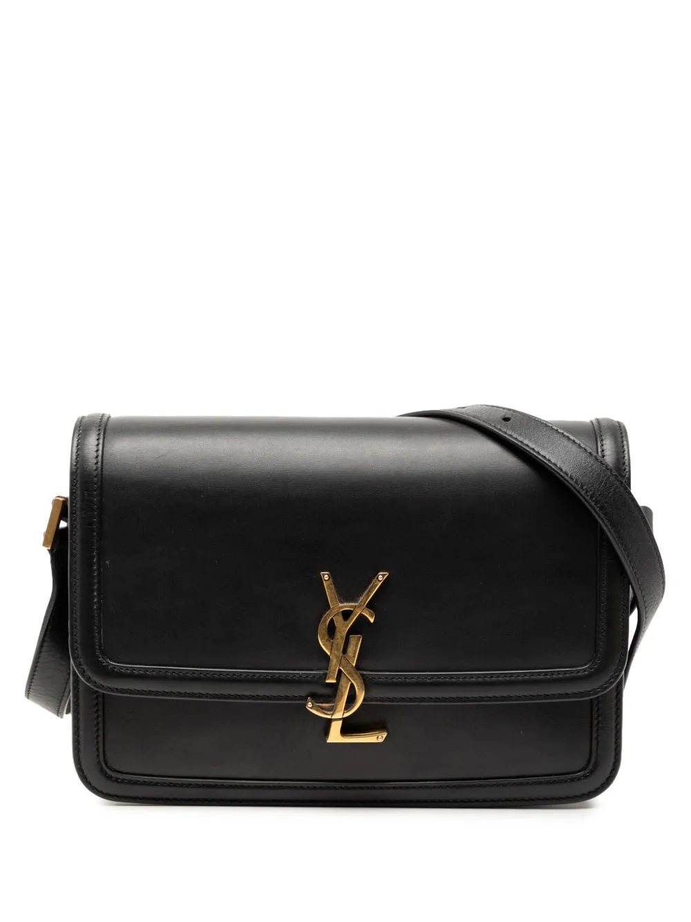 Saint Laurent Pre-Owned 2020 Medium Calfskin Solferino Satchel In Box crossbody bag - Nero