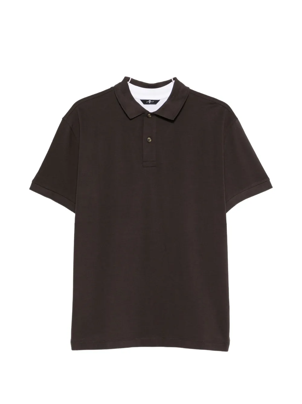 7 For All Mankind layered-effect polo shirt - Marrone