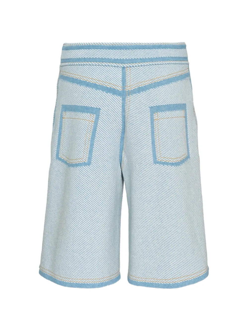 3.1 Phillip Lim Shorts met denimprint Blauw