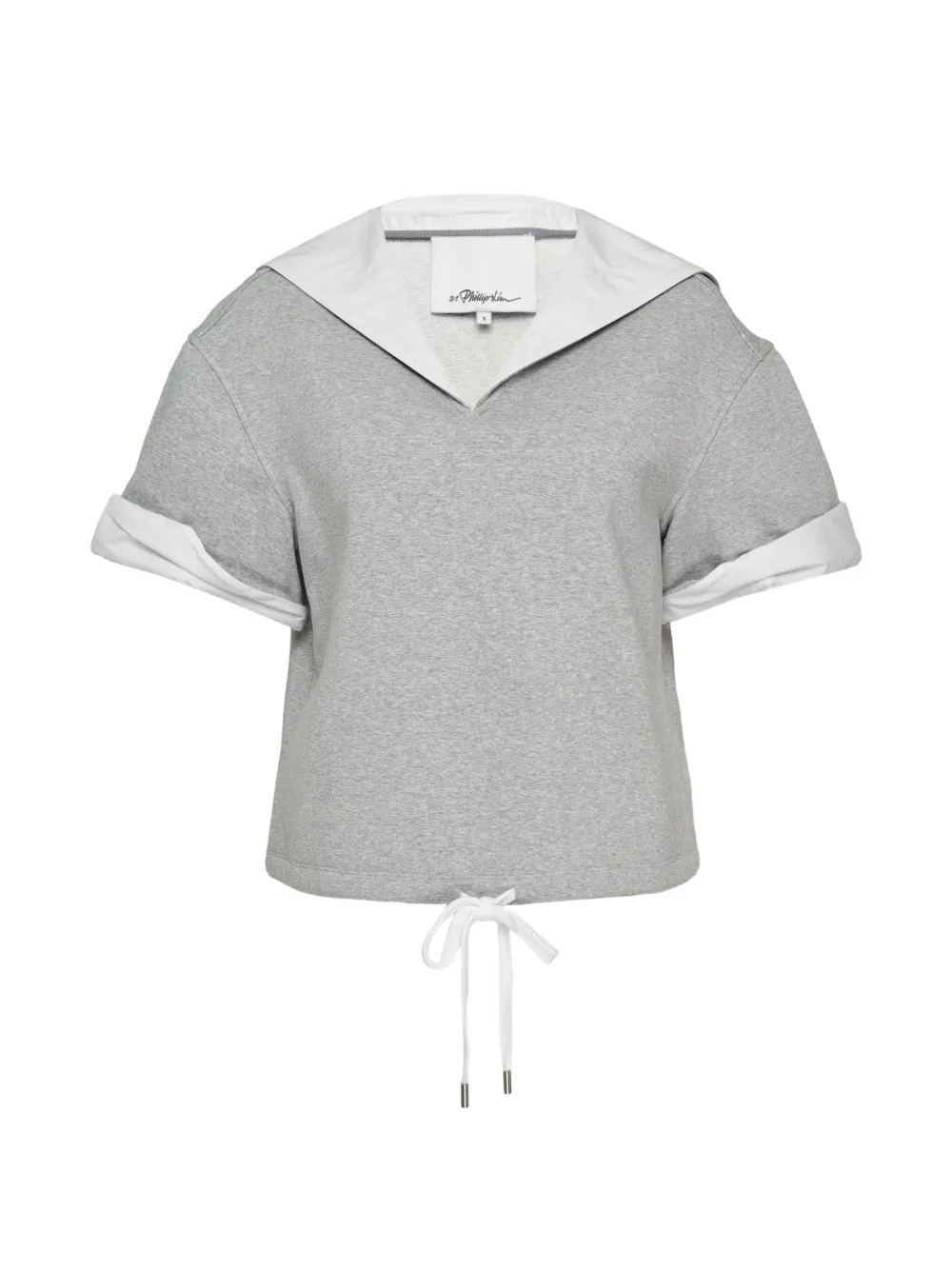 3.1 Phillip Lim sailor-collar drawstring-detail top - Grigio