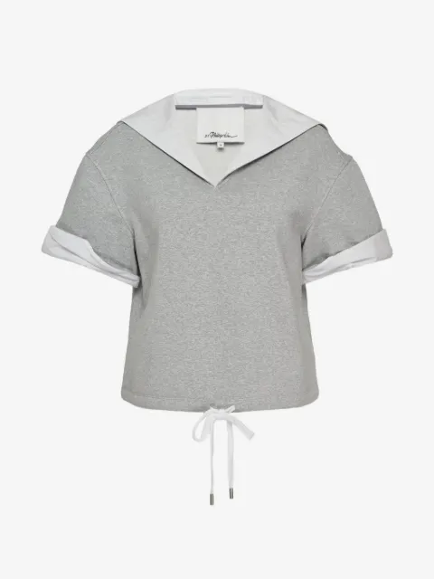 3.1 Phillip Lim haut à lien de resserrage et col marin 
