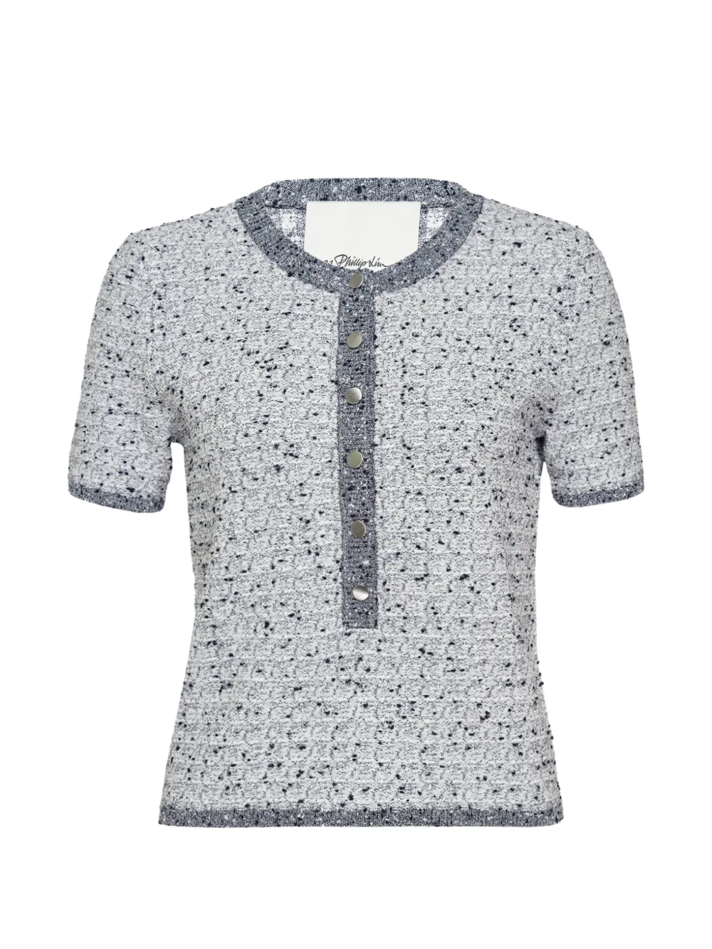 3.1 Phillip Lim bouclé-knit short-sleeve sweater - Bianco