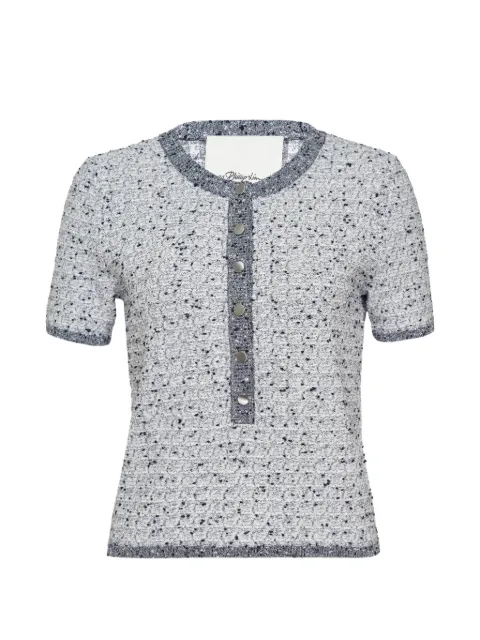 3.1 Phillip Lim suéter tejido de bouclé manga corta