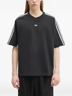 Adidas Striped Jersey | Black | FARFETCH SG