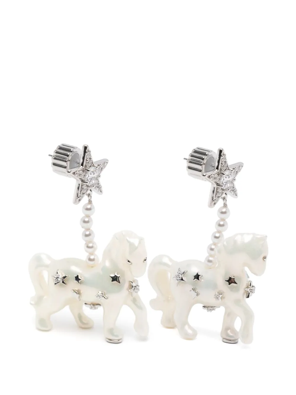 YVMIN star horse earrings - Argento