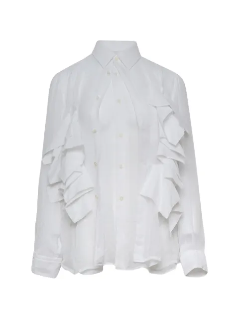 Comme Des Garçons camisa manga larga con volantes