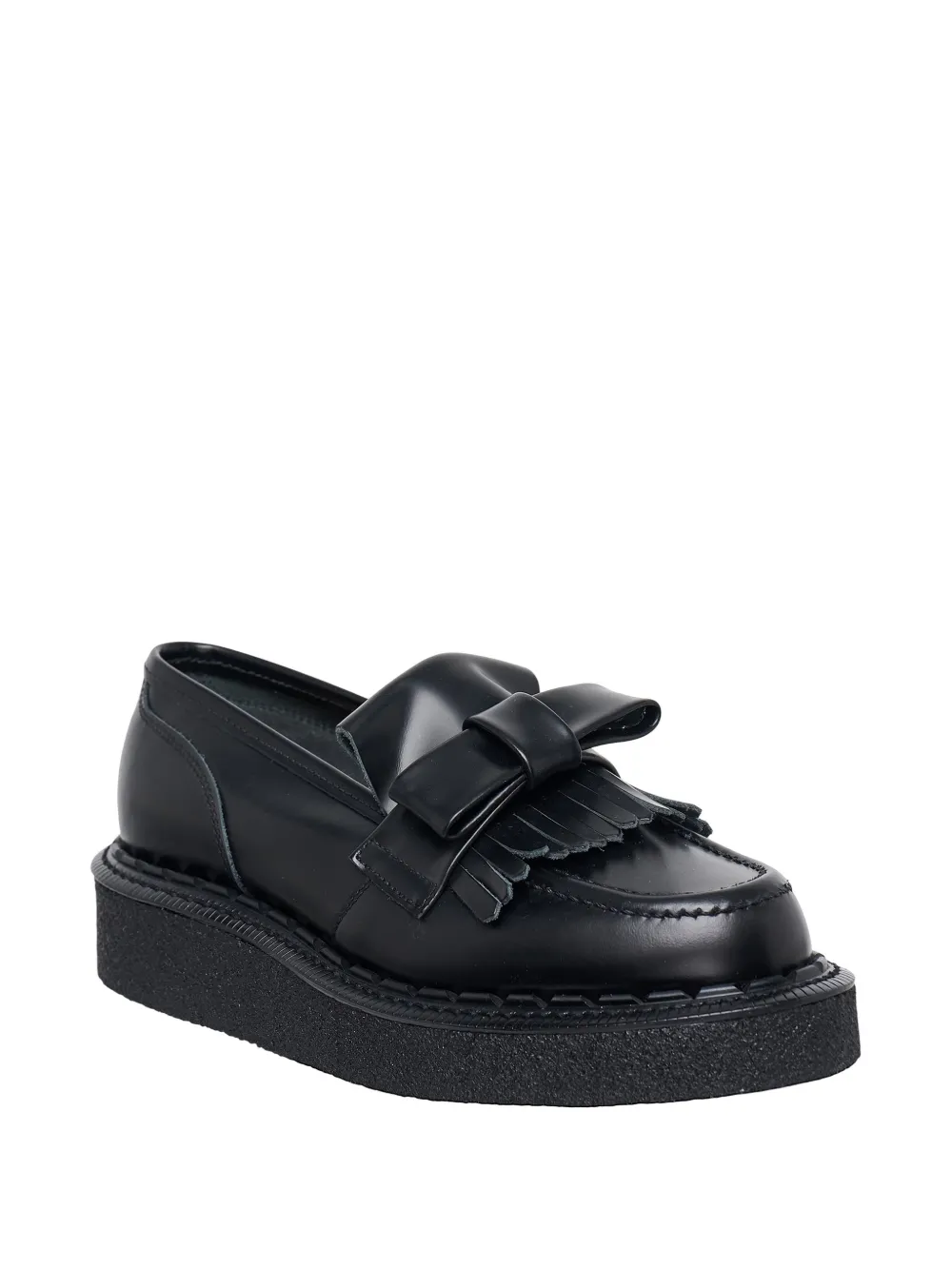 Comme Des Garçons Girl Loafers met strikdetail en franje Zwart