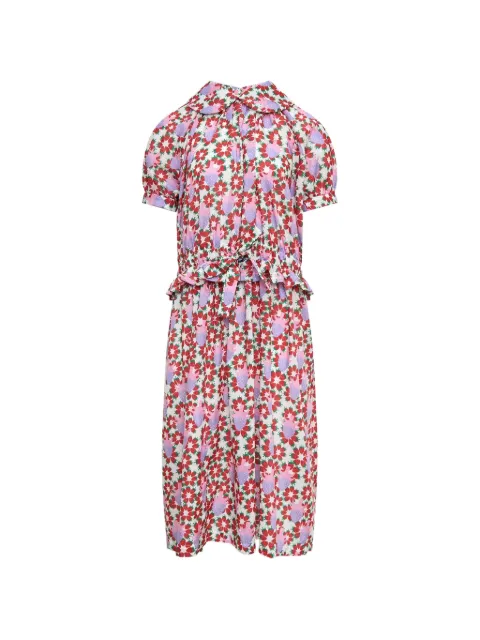 Comme Des Garçons Girl vestido midi con fresas estampadas