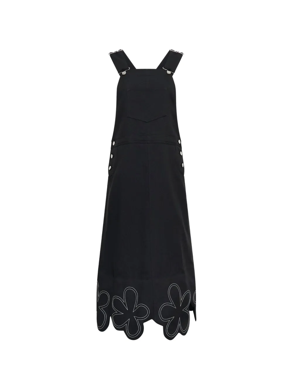 Comme Des Garçons Girl flower-patchwork pinafore dress - Nero