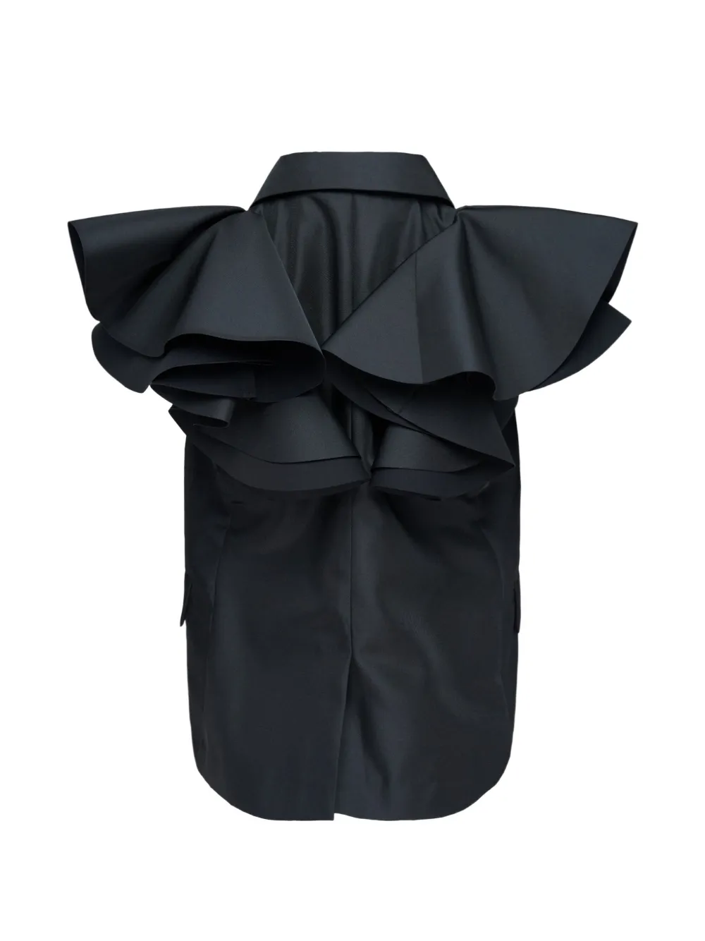 Comme Des Garçons Comme Des Garçons Top met ruches Zwart