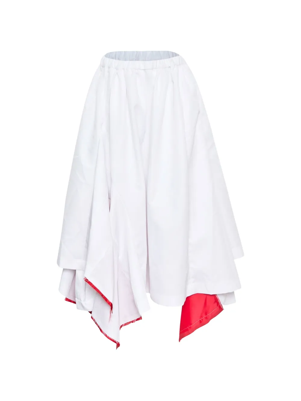 Comme Des Garçons elasticated-waistband asymmetric skirt - Bianco