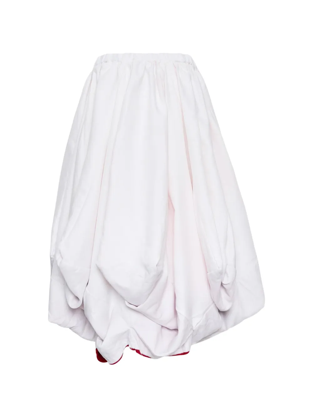  Comme Des Garçons Falda Midi Drapeada - Blanco 