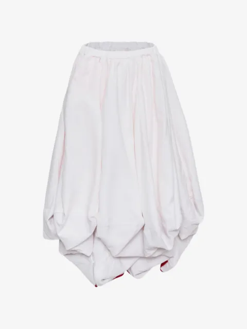 Comme Des Garçons falda midi con diseño drapeado