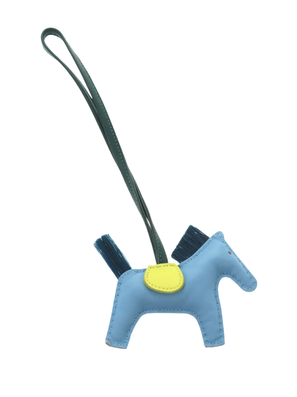 Hermès Pre-Owned 2010-2025 Milo Lambskin Grigri Rodeo Pegase Bag Charm PM key chain - Blau