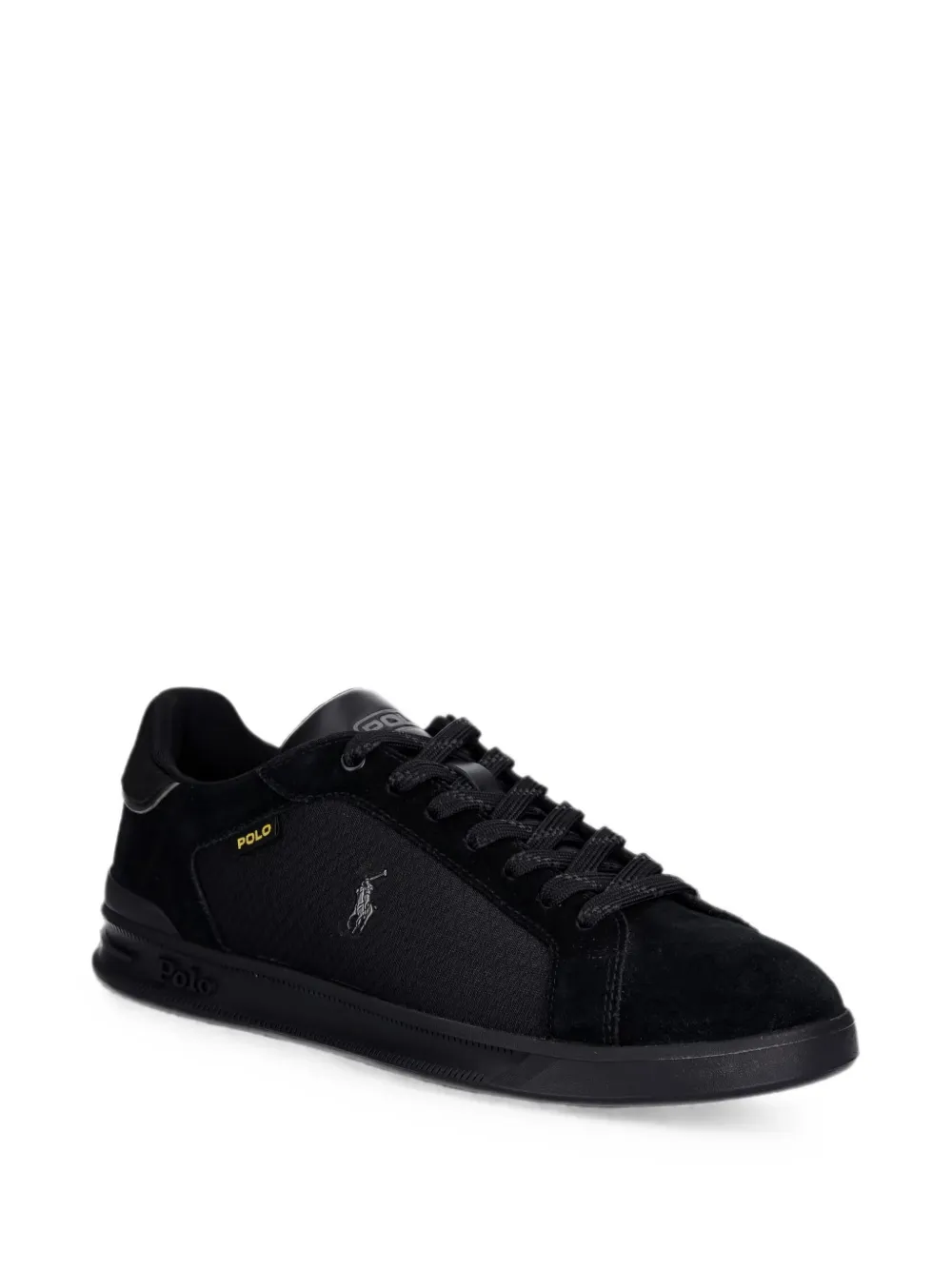 Polo Ralph Lauren pony-embroidered panelled sneakers Zwart