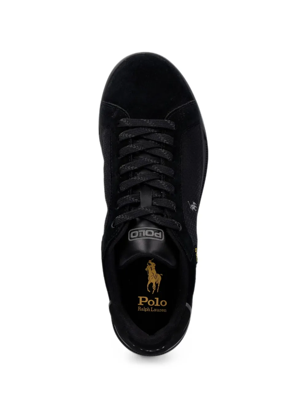 Polo Ralph Lauren pony-embroidered panelled sneakers Zwart