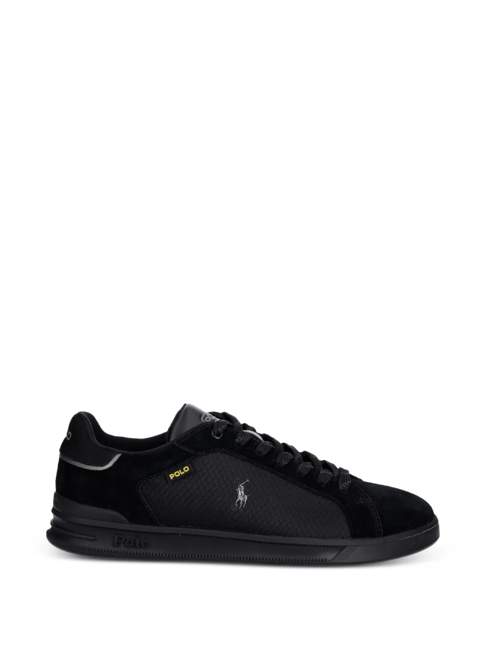 Polo Ralph Lauren pony-embroidered panelled sneakers Zwart