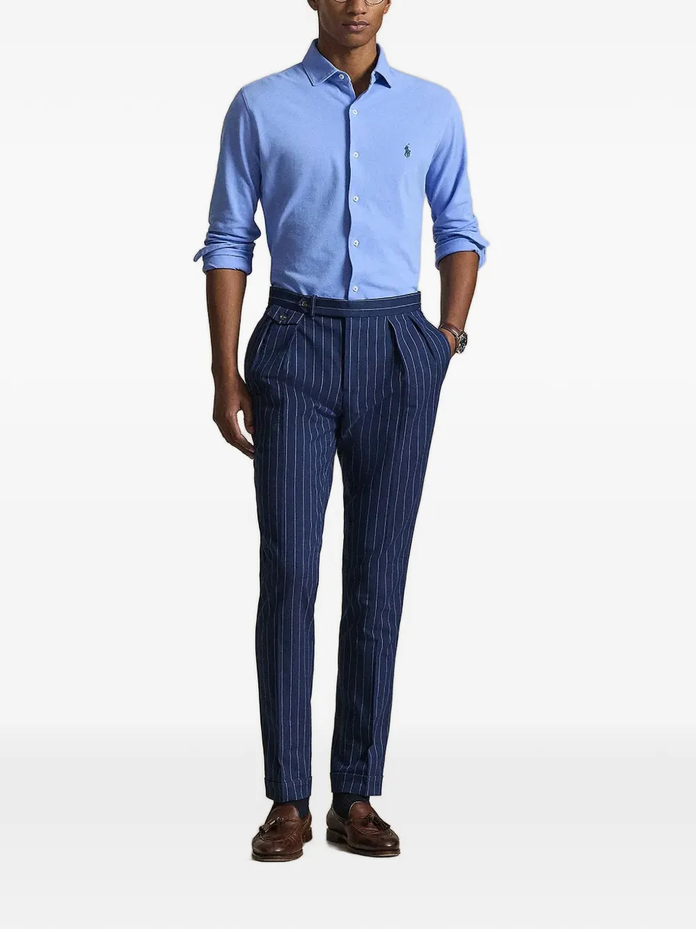 Polo Ralph Lauren Overhemd met geborduurd logo Blauw