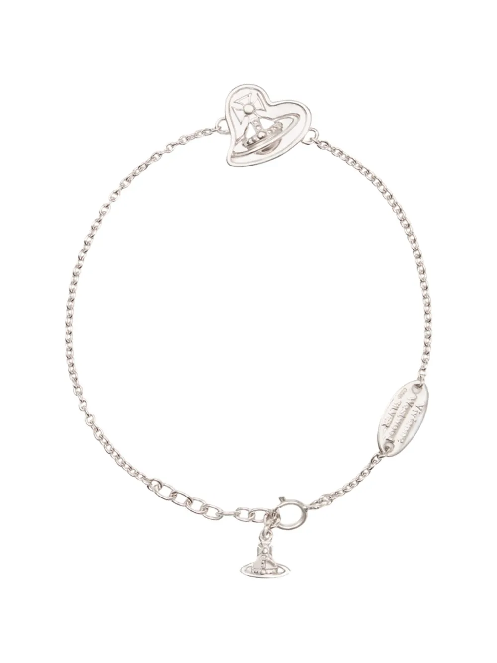 Vivienne Westwood Faye logo-charm bracelet - Argento